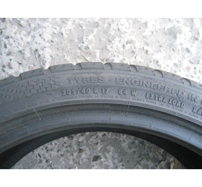 Continental SportContact2 205 40 R17 84W лето 2 штуки ОП