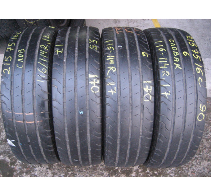 Continental VanContact100 215/75 R16C 116/114R літо 4 штуки шини бу ОП