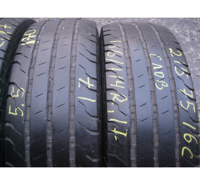 Continental VanContact100 215/75 R16C 116/114R літо 4 штуки шини бу ОП