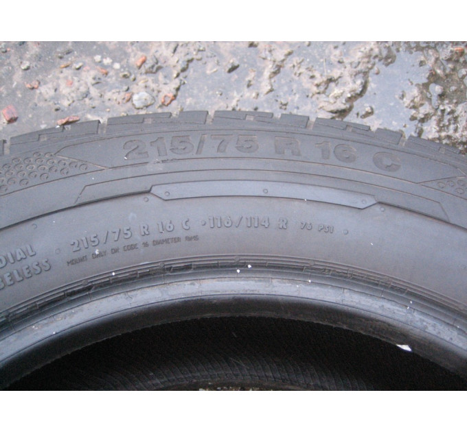 Continental VanContact100 215/75 R16C 116/114R літо 4 штуки шини бу ОП