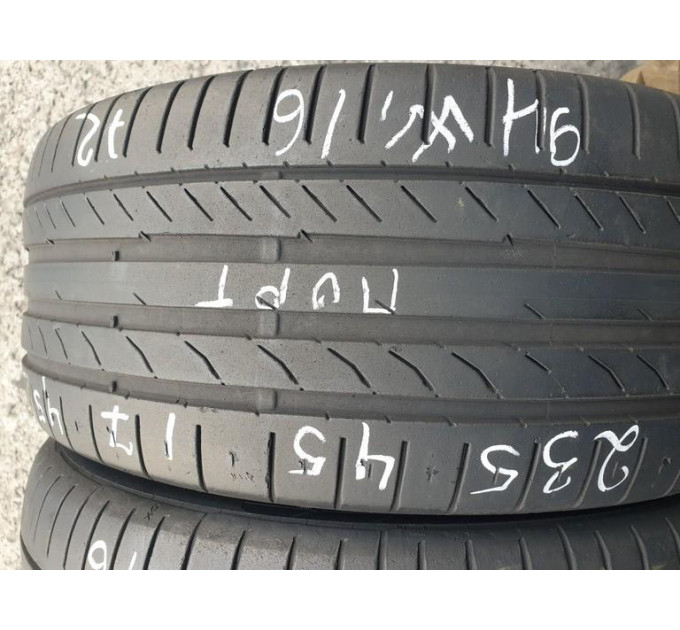 Continental SportContact5 235/45 R17 94W літо 2 штуки шини бу ОП