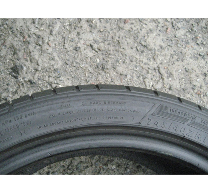 Dunlop SpSportMaxxGt 245 40 R19 98Y Лето 2 штуки шины б у ОП
